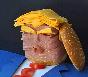 #DonaldTrump' a benzeyen burger tasarımı. Make America Great Again inşallah canım.